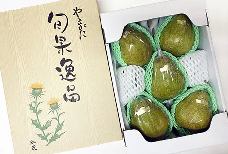 ⒝ 山形県産【かたい】摘果 ラフランス 箱込 20㎏ □山形県産 摘果 ラフランス 箱込 20㎏□